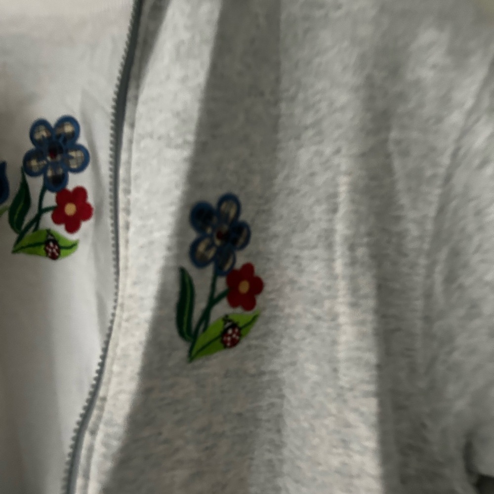 Vintage Jerzees Fruit Of Loom Gray Embroidered Sweatshirt and Tee Set medium - Picture 2 of 7